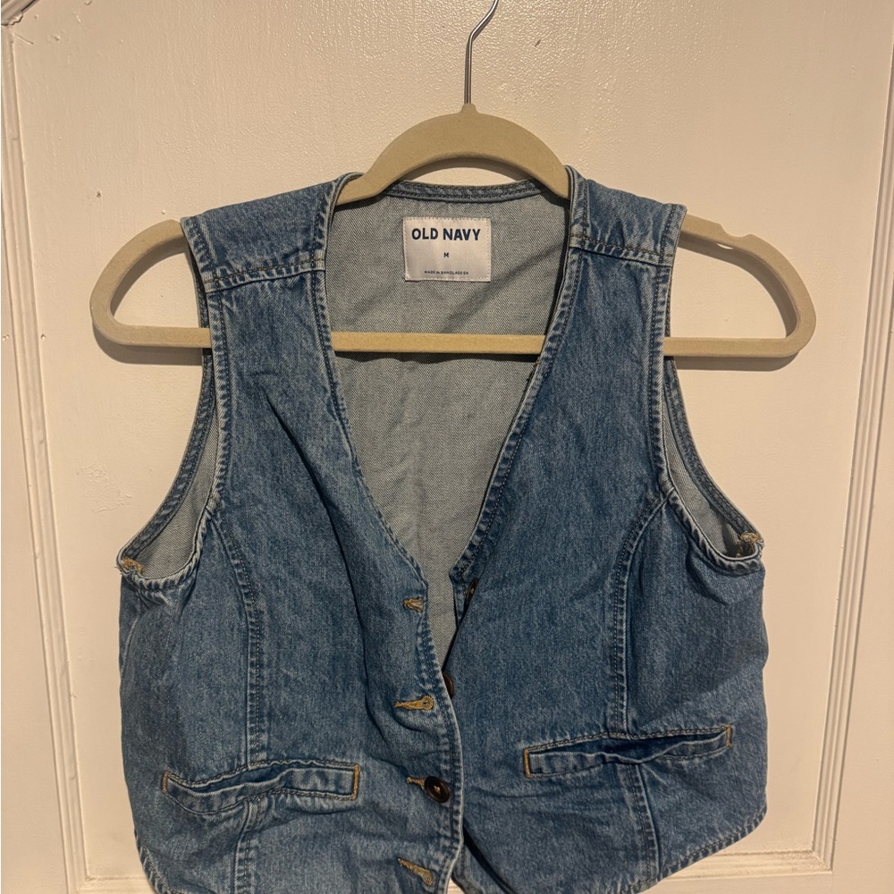 Old Navy Classic Blue Denim Vest